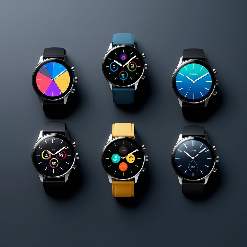 Een overzicht van de vijf beste smartwatches van 2025, vergeleken op functies en design.