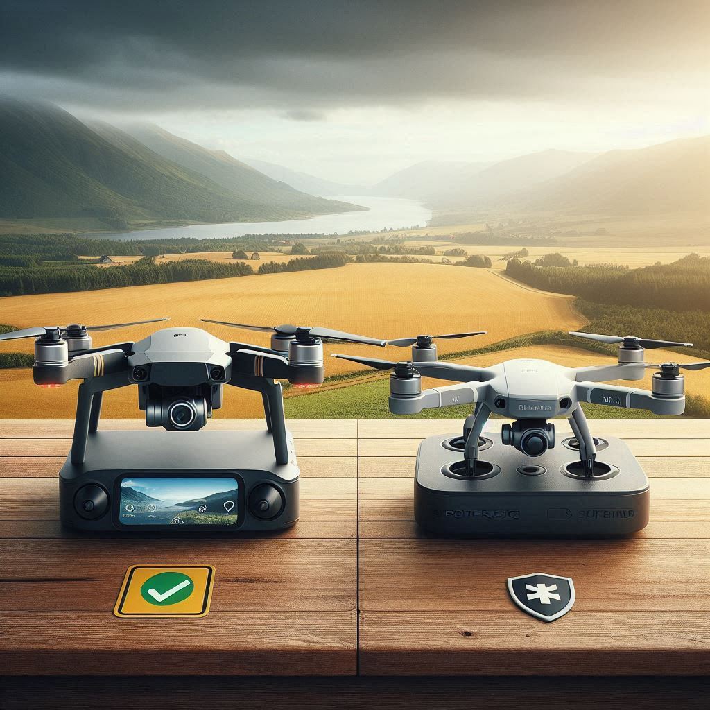 Vergelijking tussen de DJI Mini 4 Pro en de Potensic Atom.