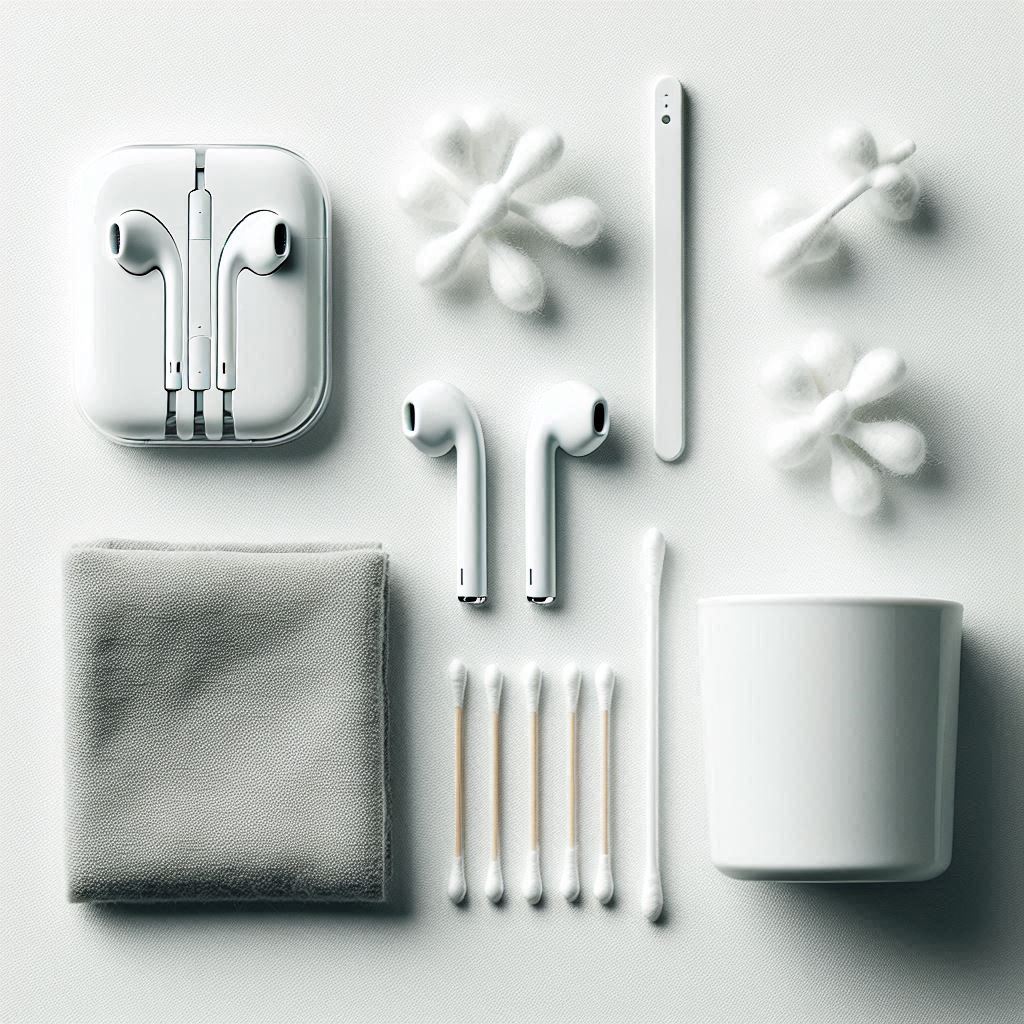 Een handleiding voor het veilig schoonmaken van draadloze oortjes.