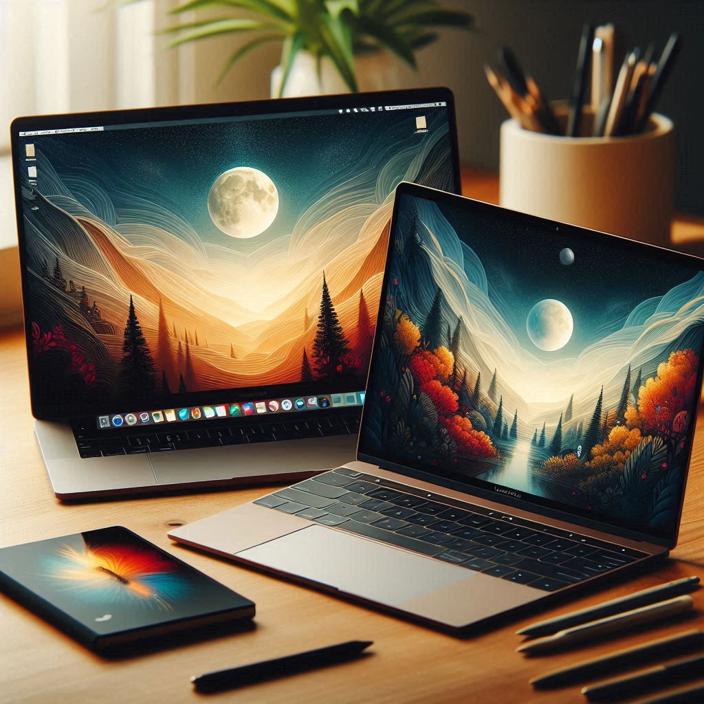 Vergelijking tussen de Apple MacBook Air (M3) en de Lenovo Yoga Slim 7.