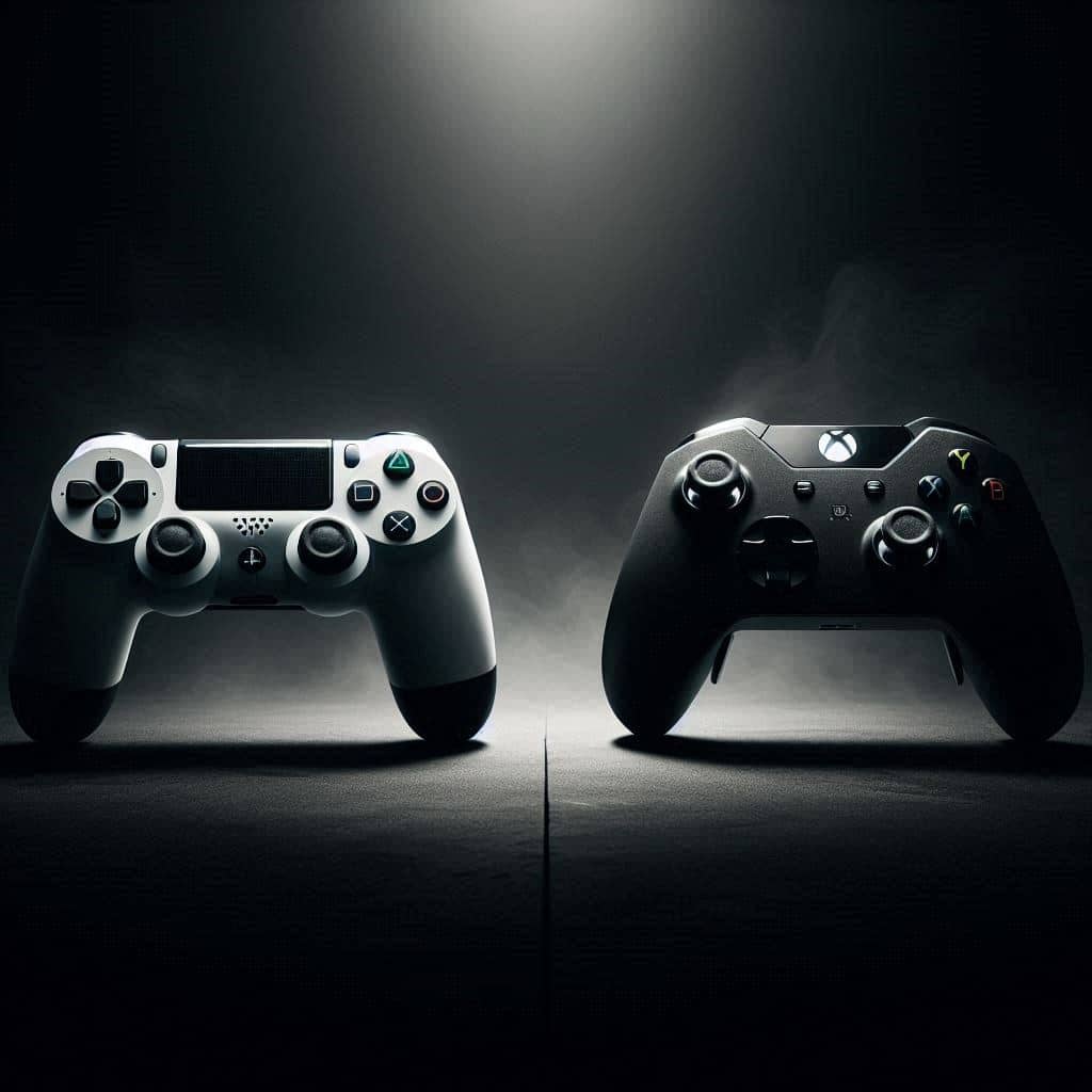 Vergelijking tussen de PlayStation DualSense Edge en de Xbox Elite Series 2.