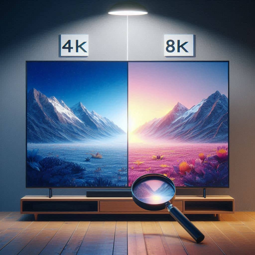 Een gids die het verschil uitlegt tussen 4K en 8K TV's.